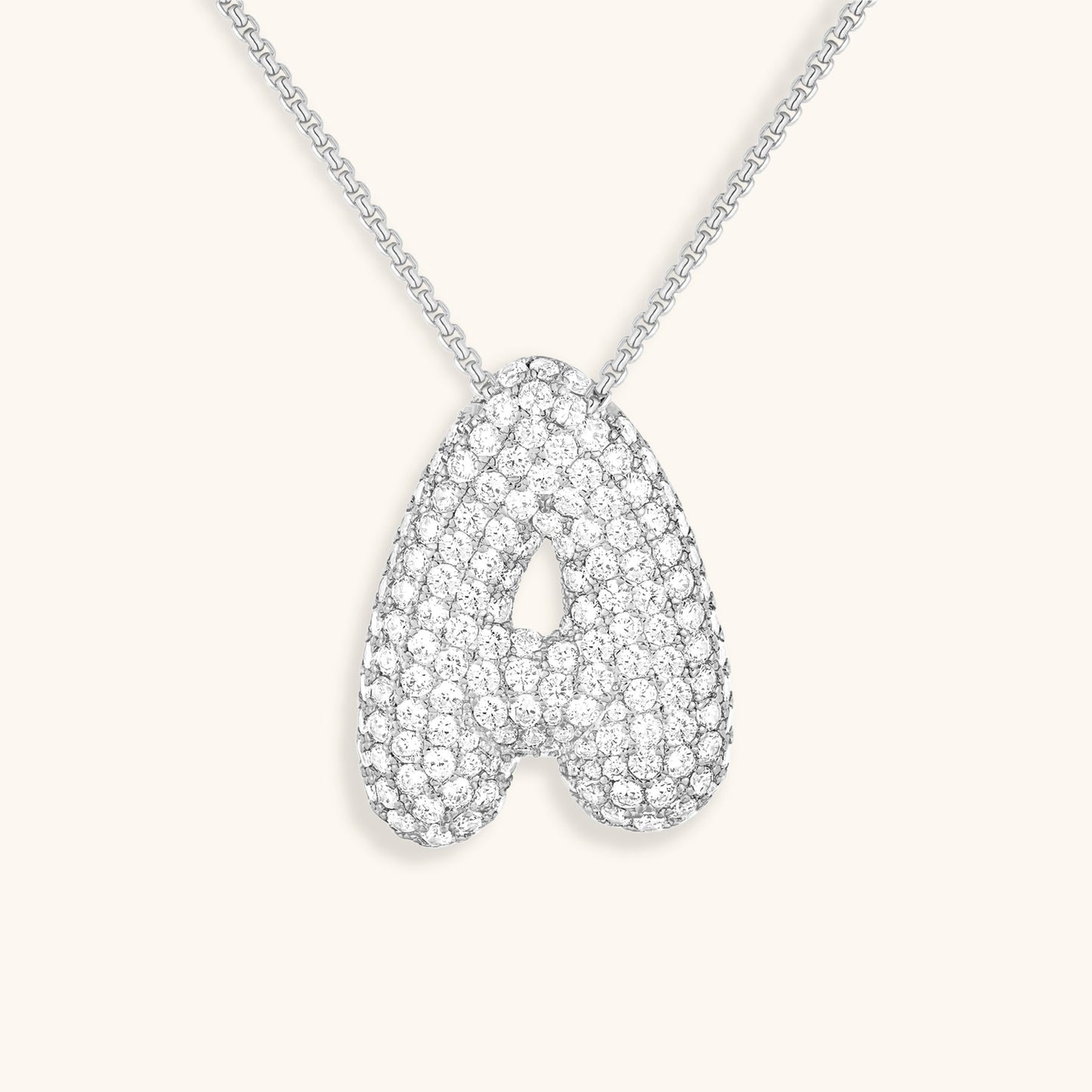 Coral Initial Diamond Necklace
