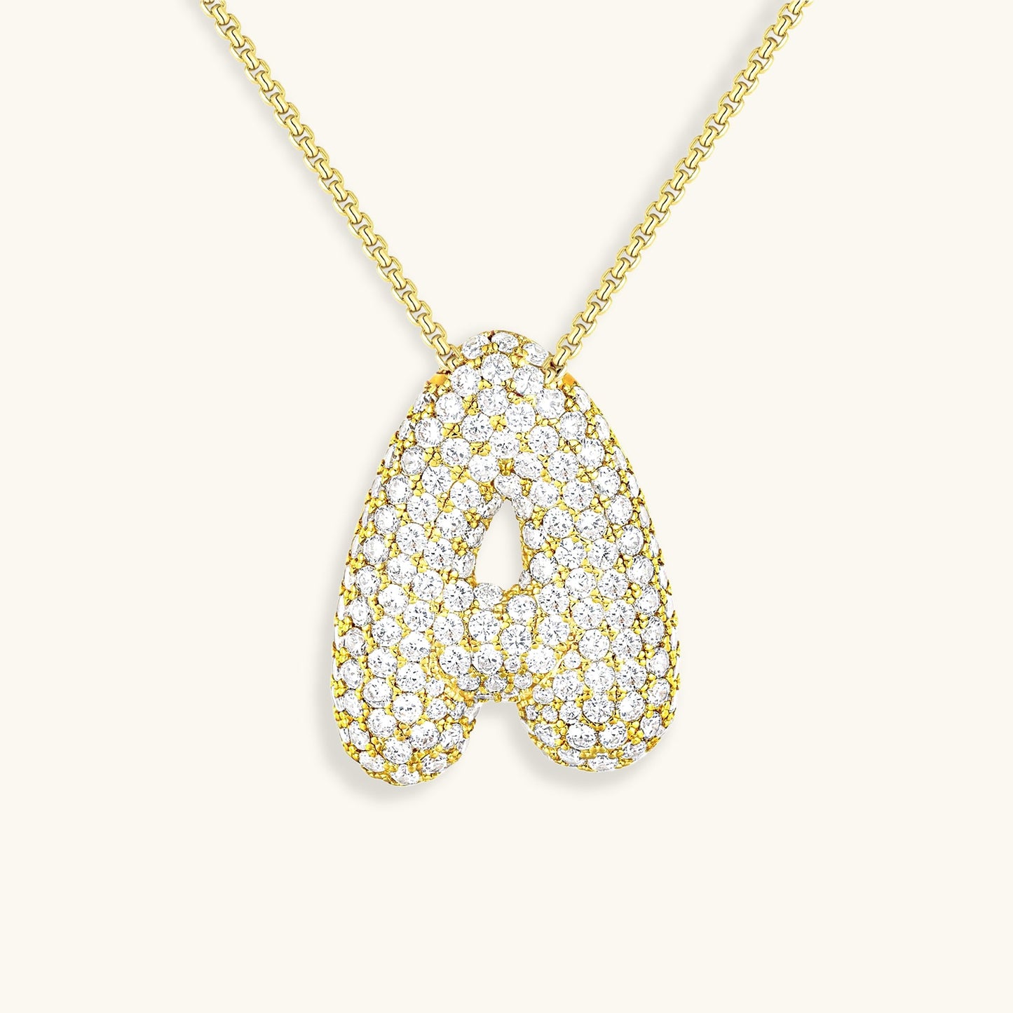 Coral Initial Diamond Necklace