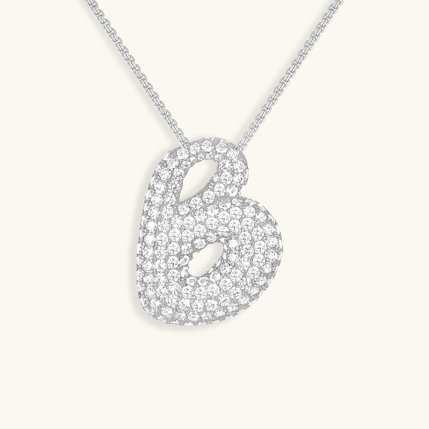 Coral Initial Diamond Necklace