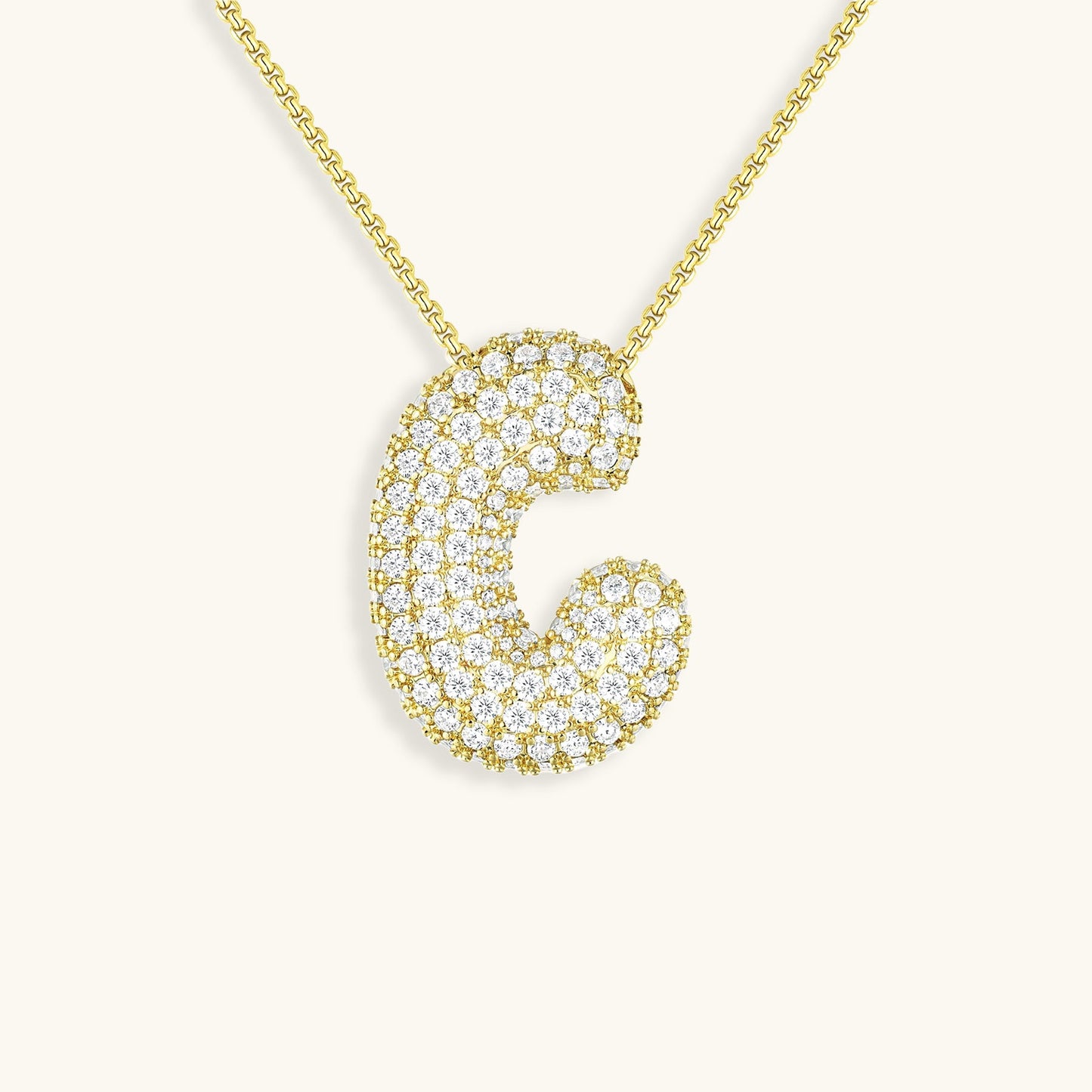 Coral Initial Diamond Necklace