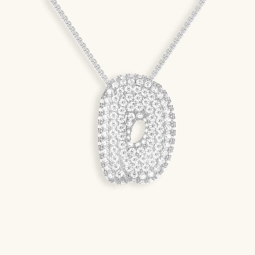 Coral Initial Diamond Necklace