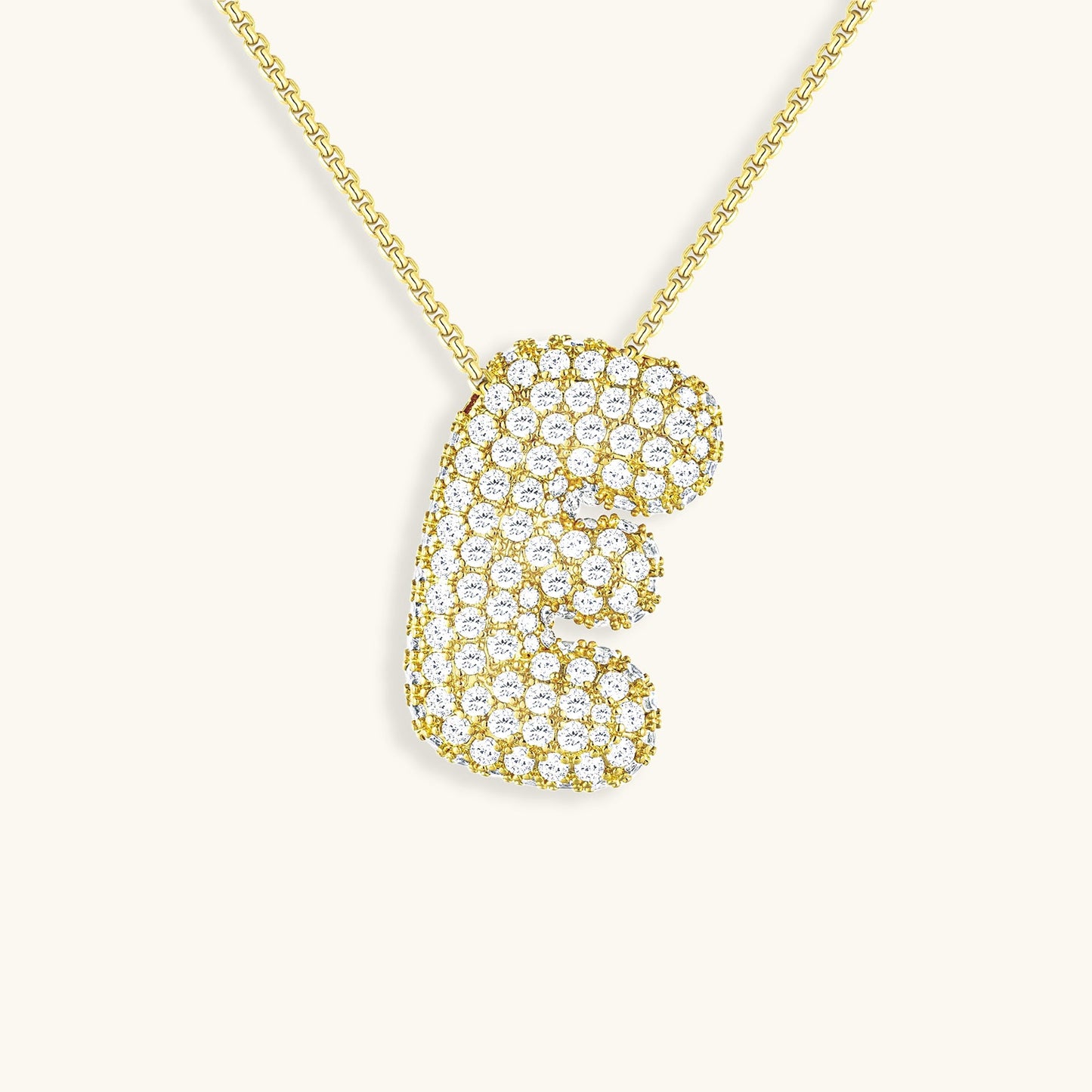 Coral Initial Diamond Necklace