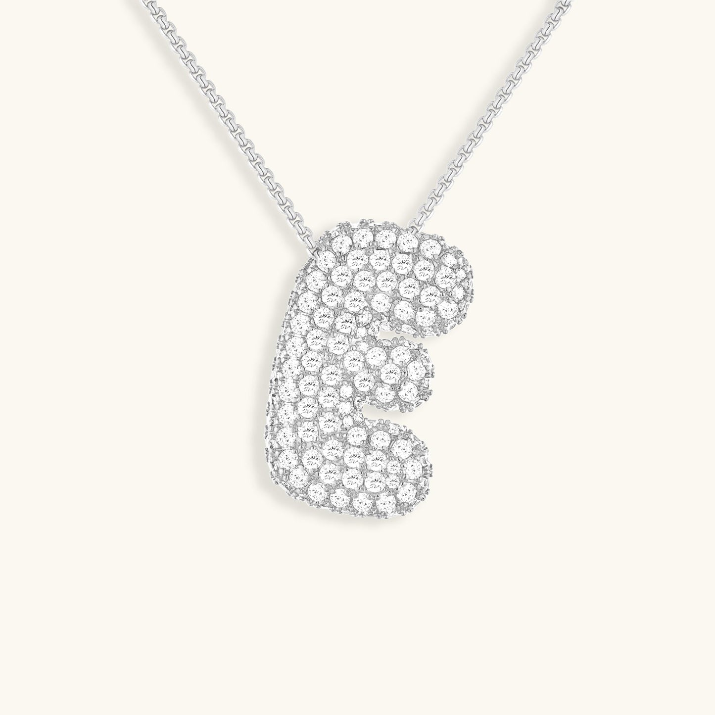Coral Initial Diamond Necklace