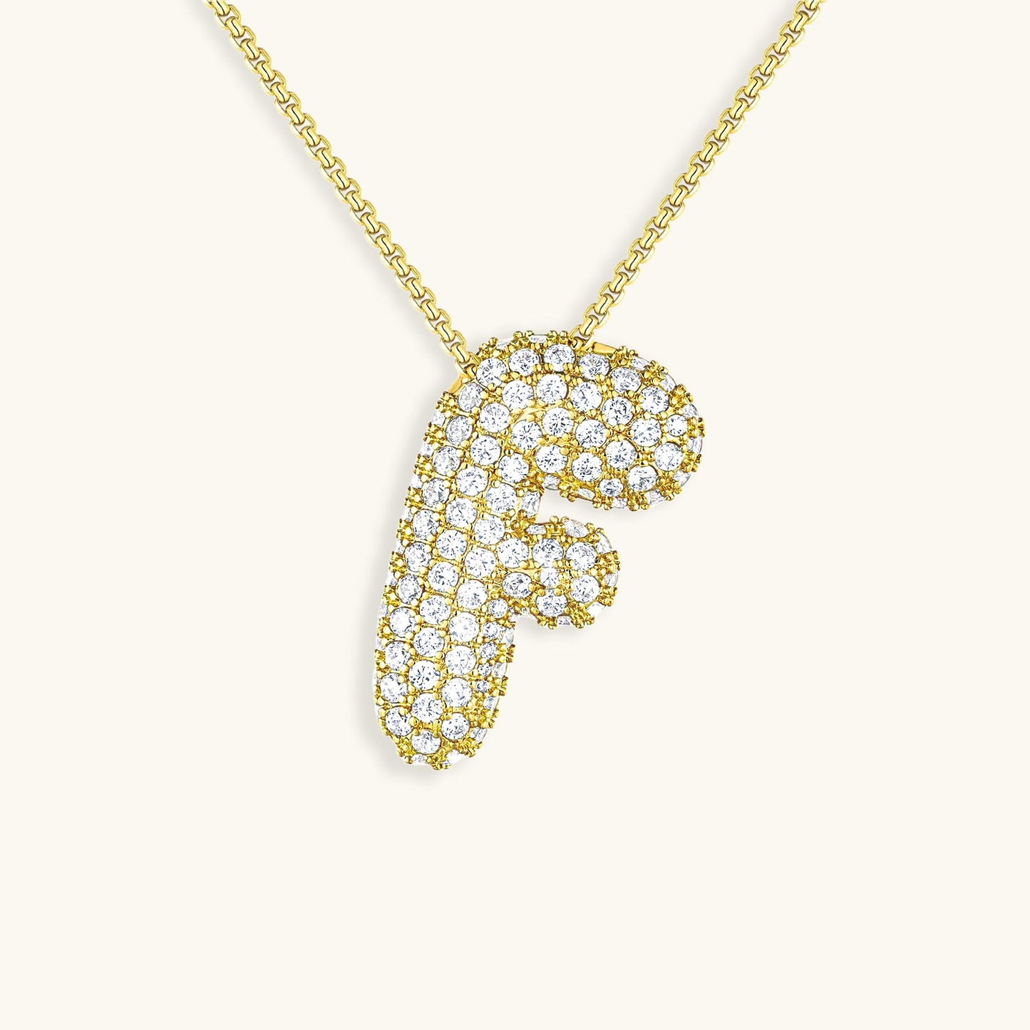Coral Initial Diamond Necklace