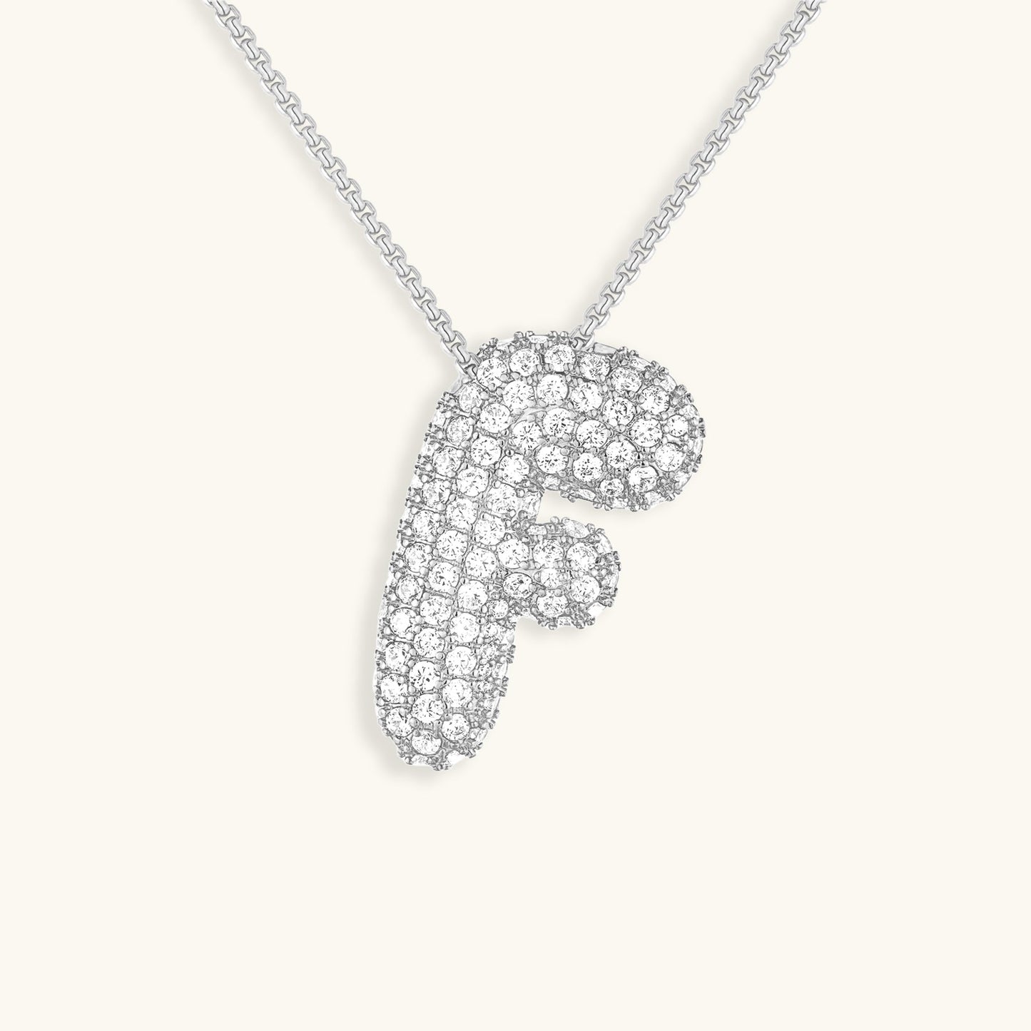 Coral Initial Diamond Necklace