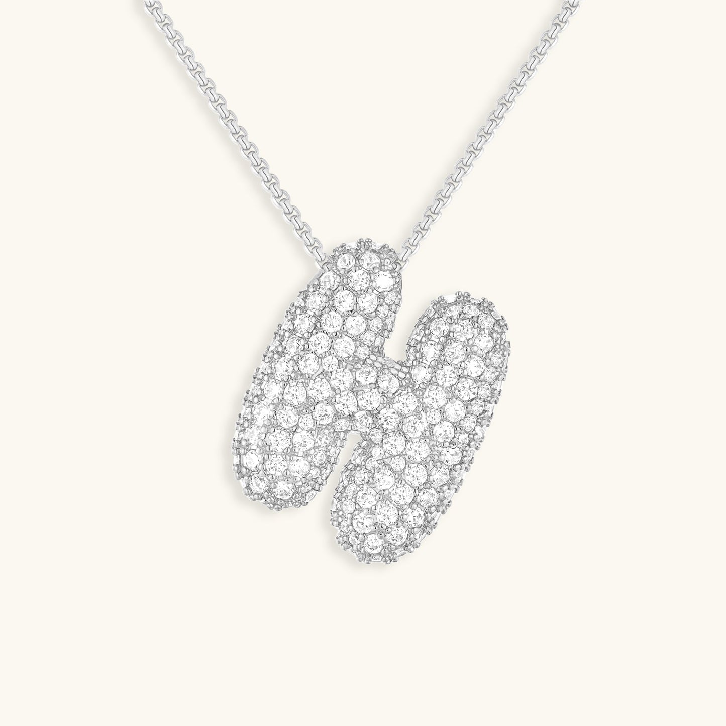 Coral Initial Diamond Necklace