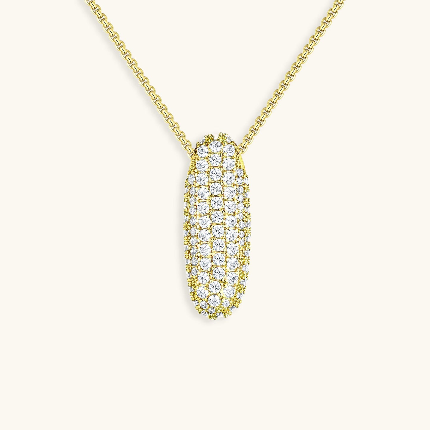 Coral Initial Diamond Necklace