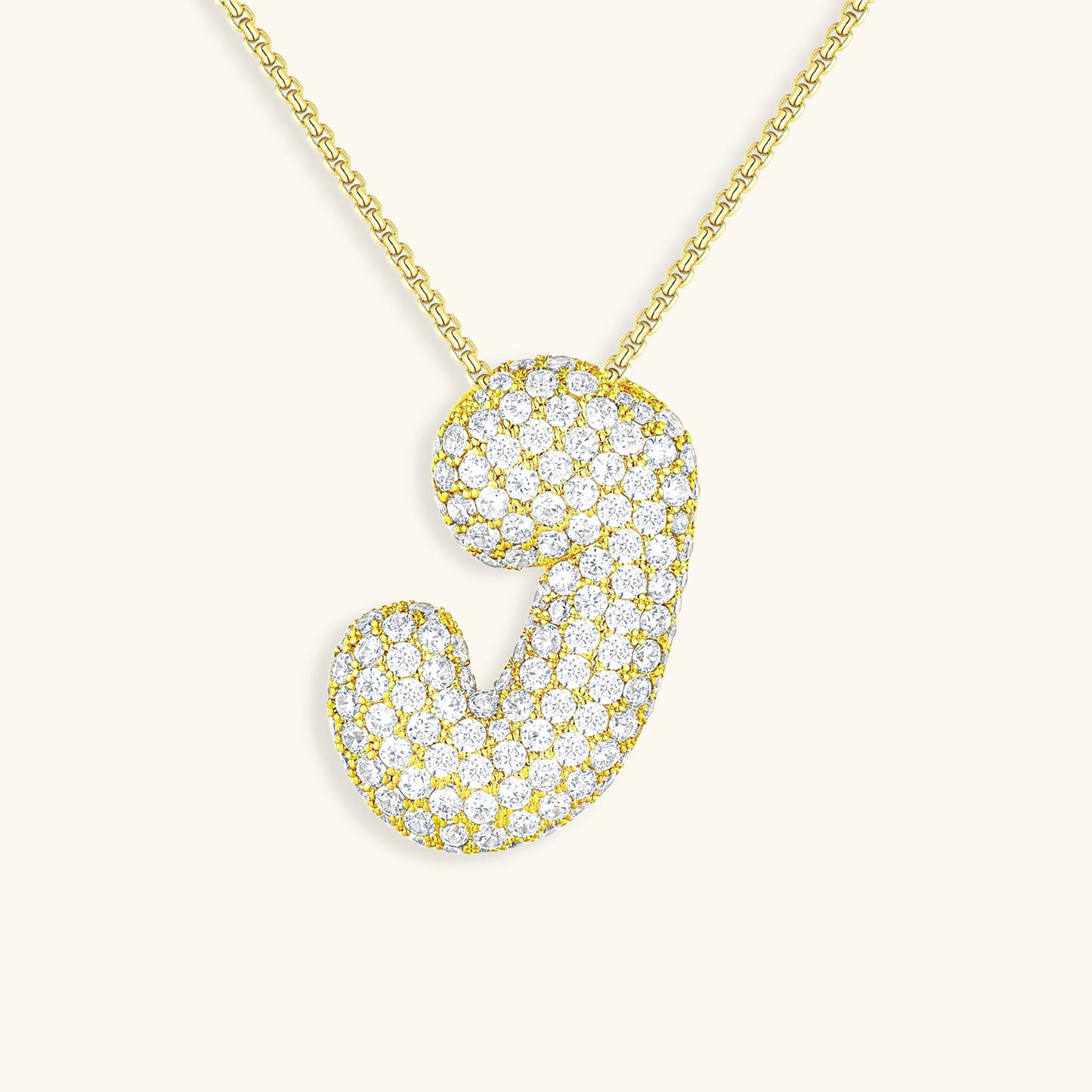 Coral Initial Diamond Necklace