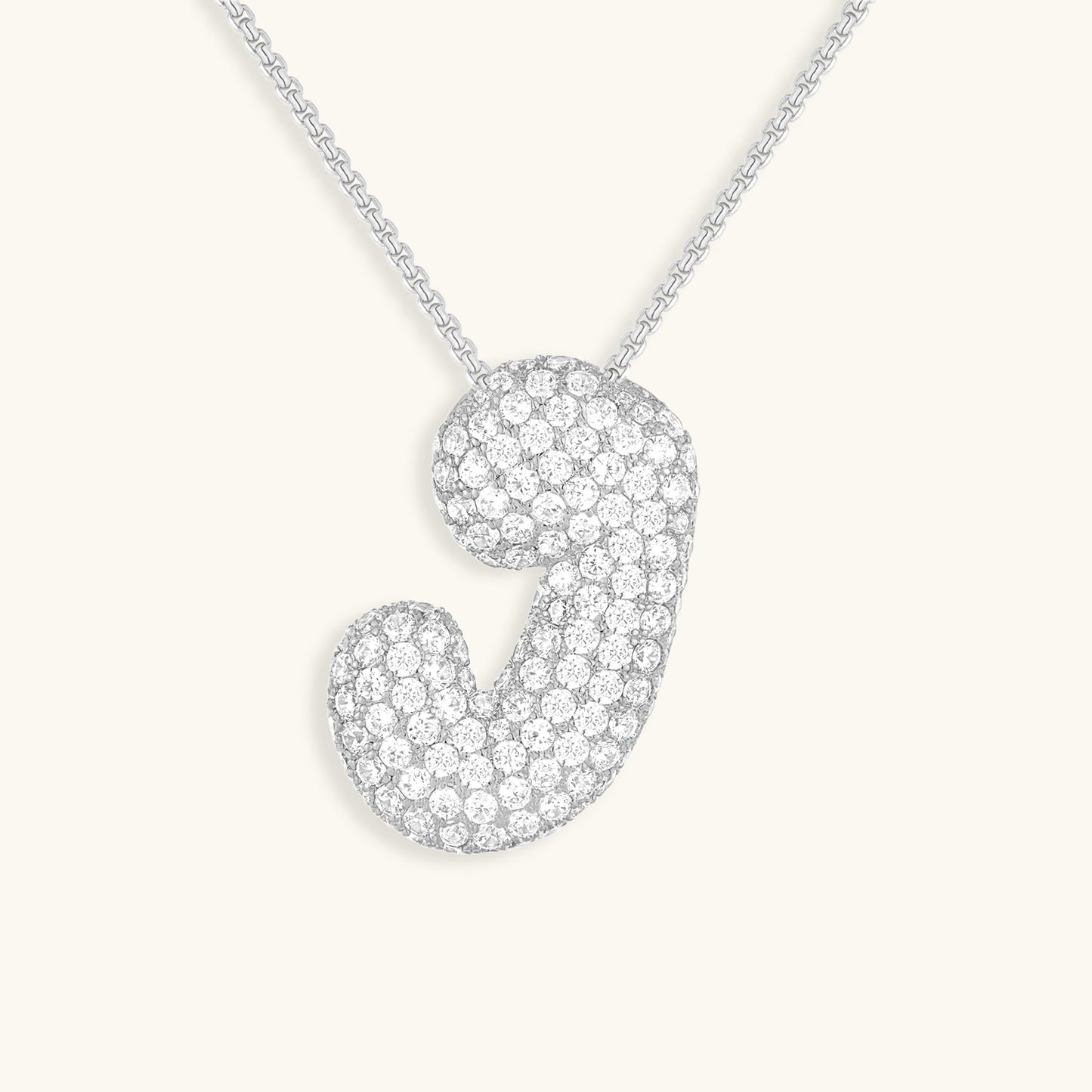 Coral Initial Diamond Necklace