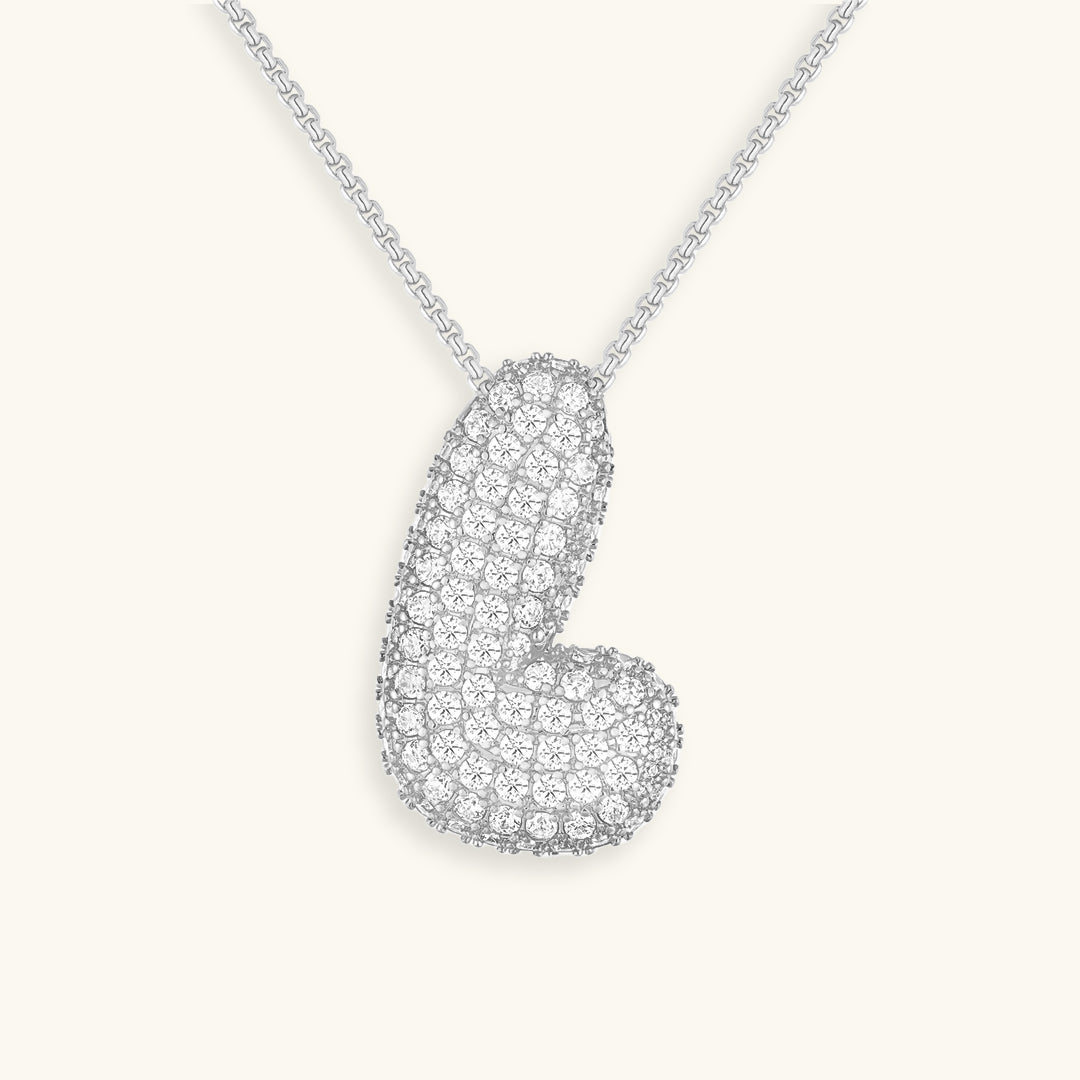 Coral Initial Diamond Necklace
