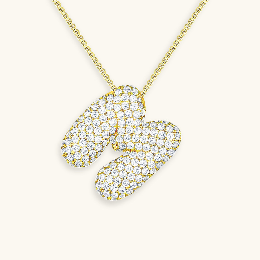 Coral Initial Diamond Necklace