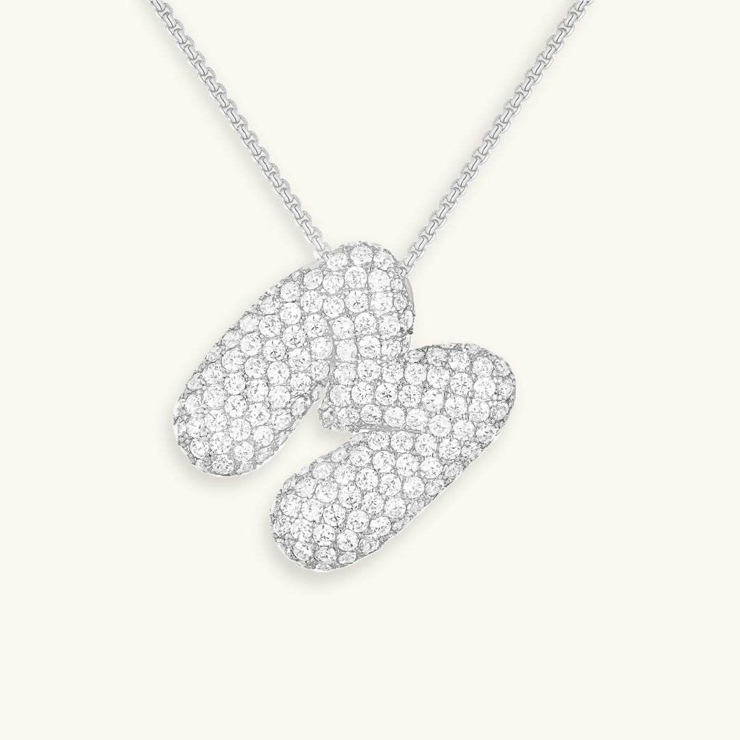 Coral Initial Diamond Necklace