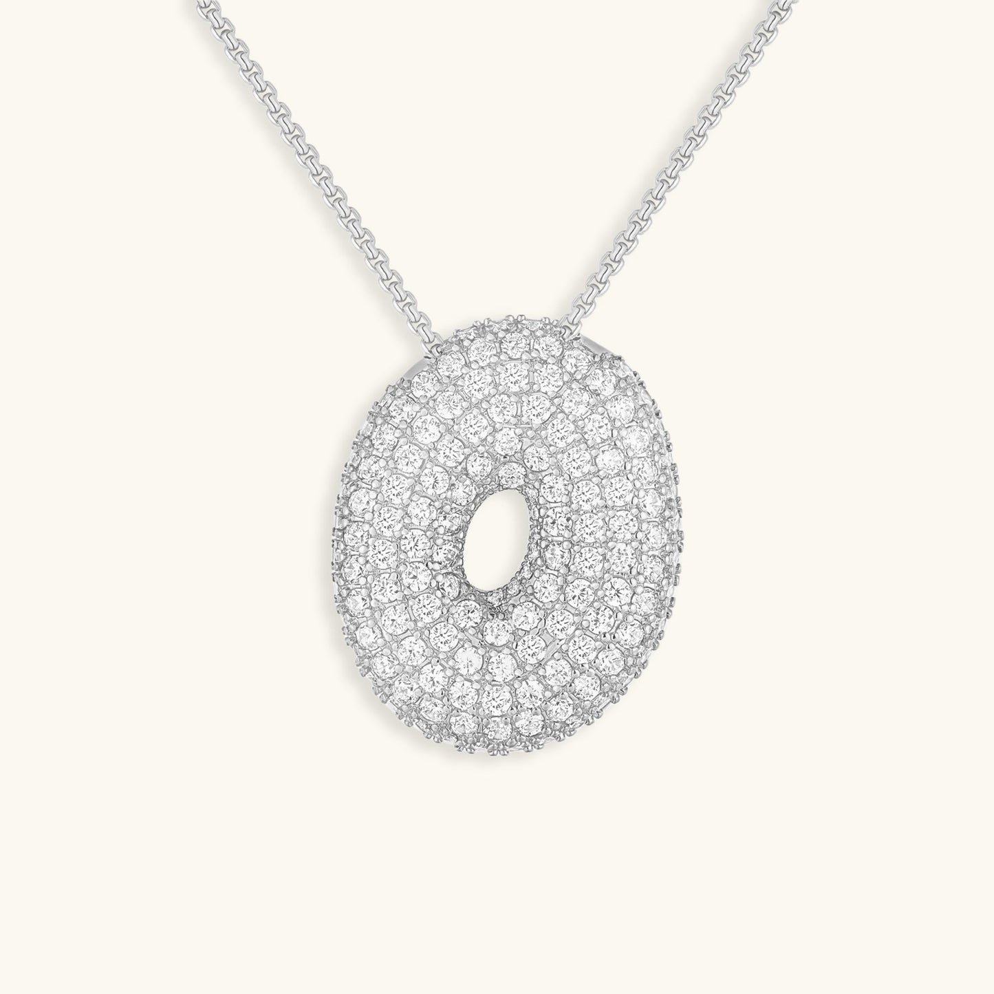 Coral Initial Diamond Necklace