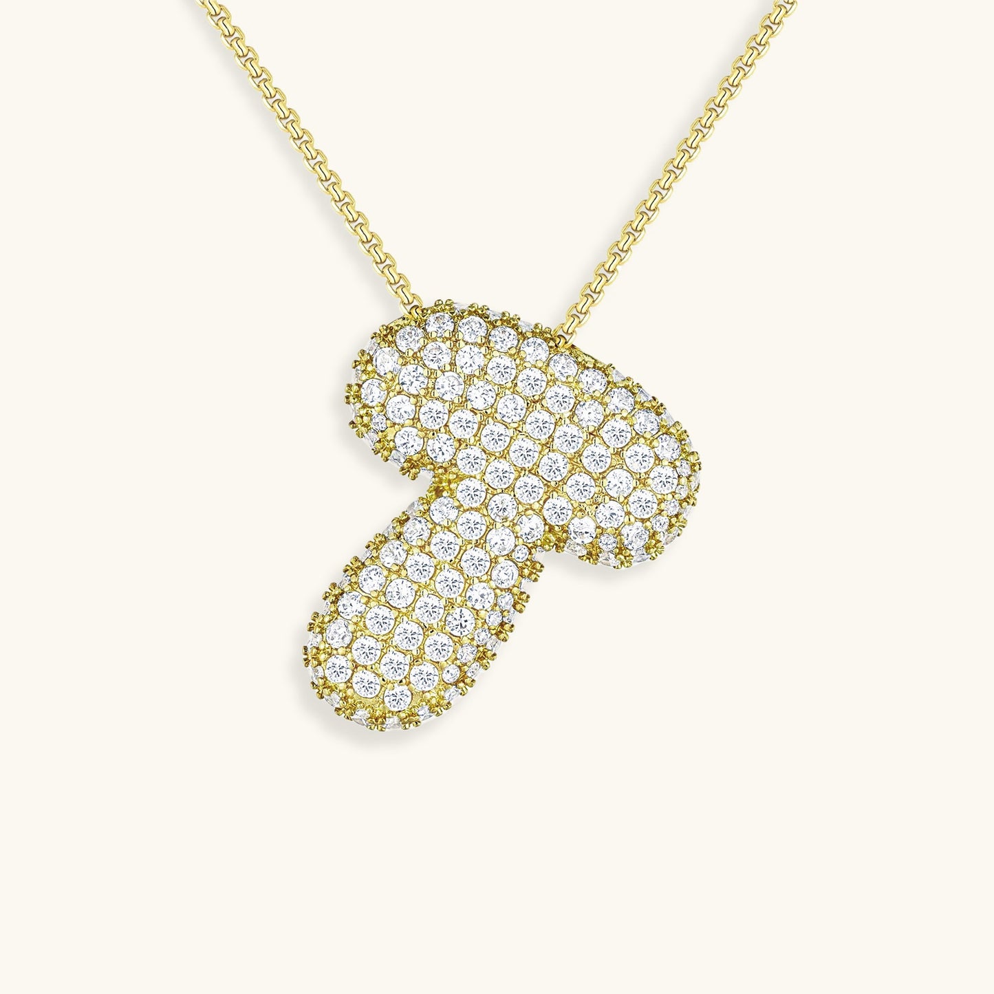 Coral Initial Diamond Necklace