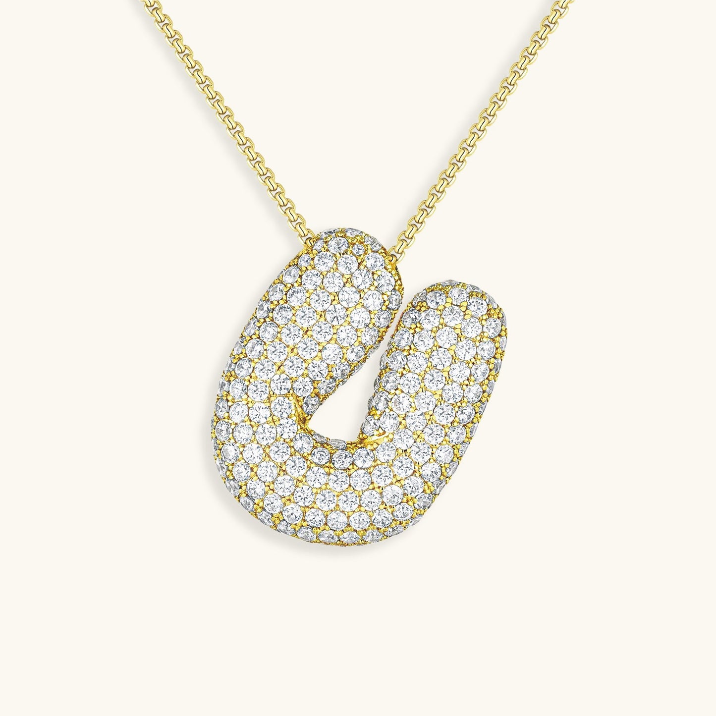 Coral Initial Diamond Necklace
