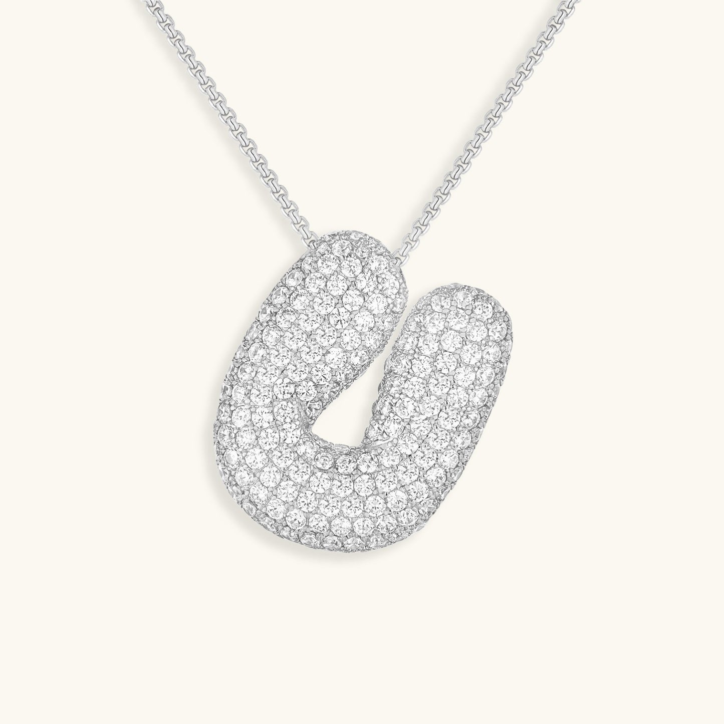 Coral Initial Diamond Necklace