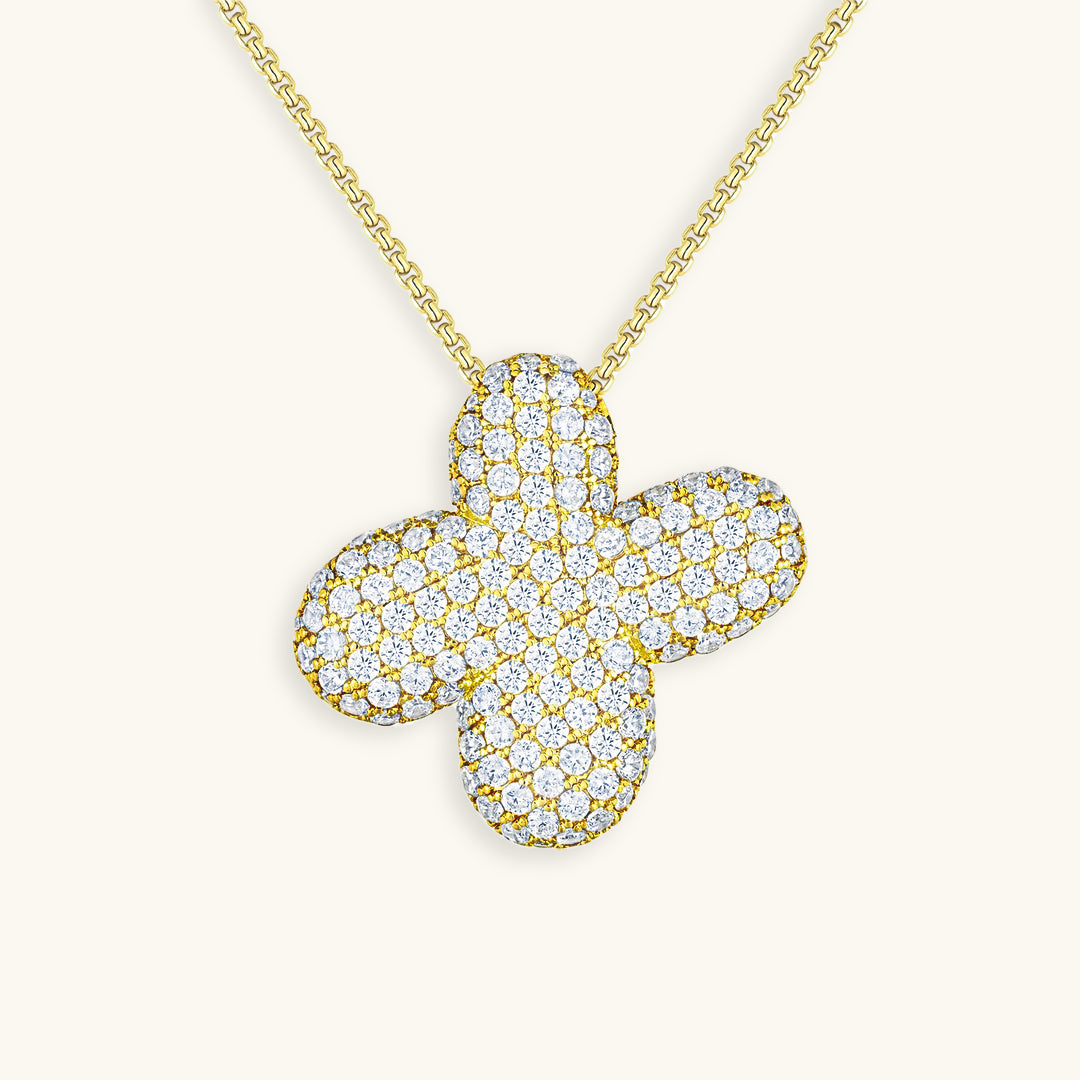 Coral Initial Diamond Necklace