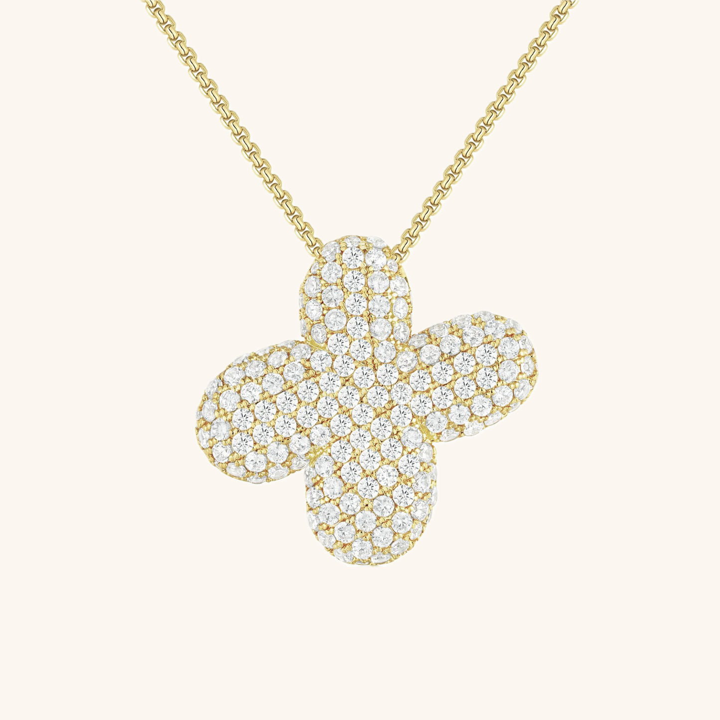 Coral Initial Diamond Necklace