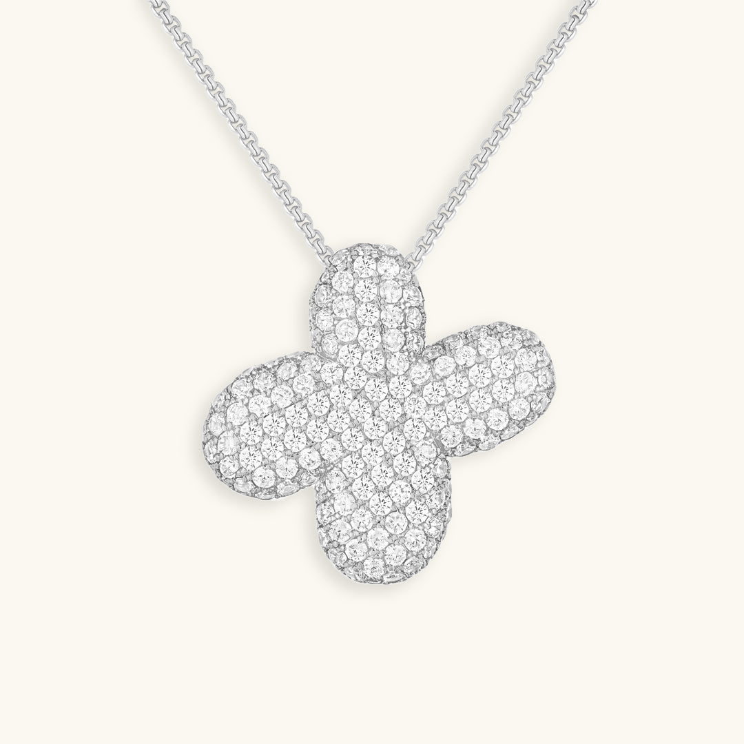 Coral Initial Diamond Necklace