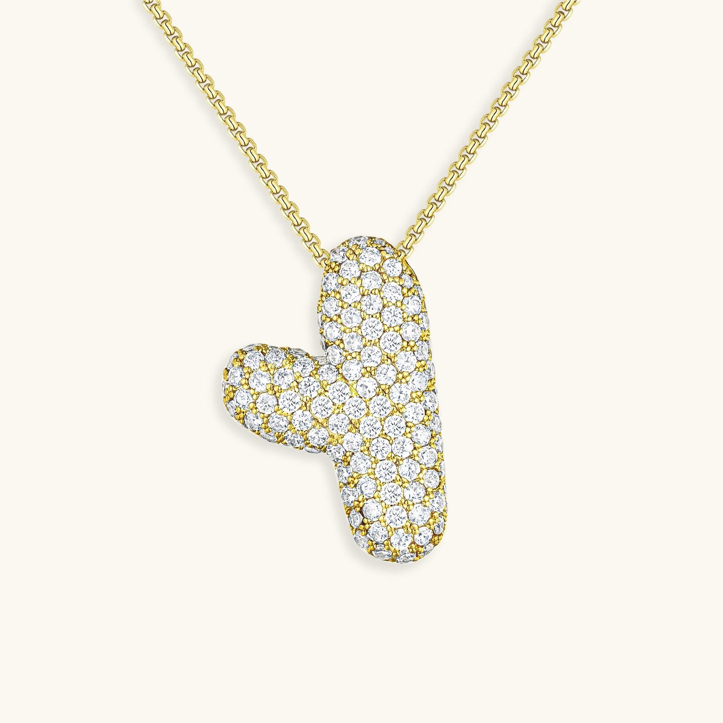 Coral Initial Diamond Necklace