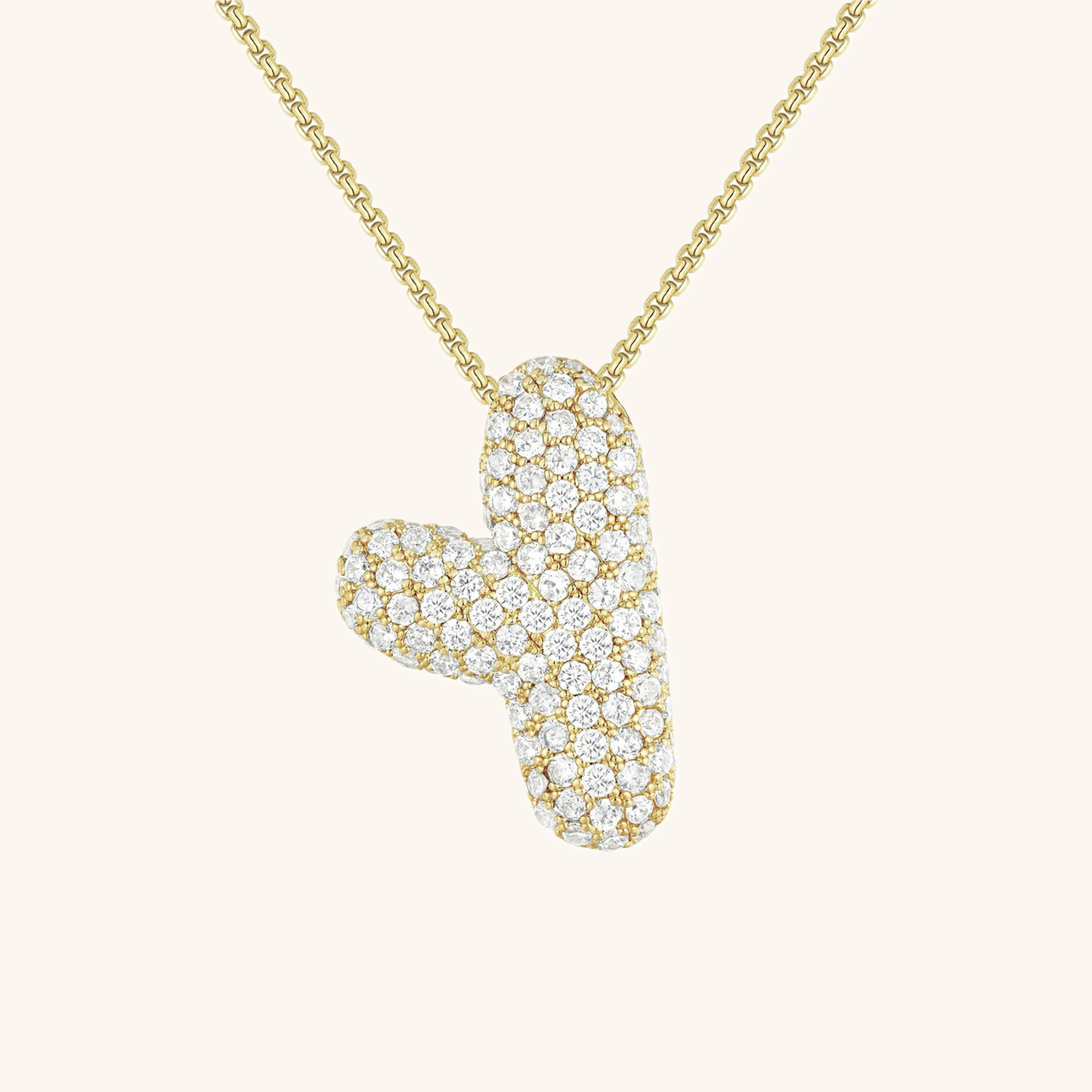Coral Initial Diamond Necklace