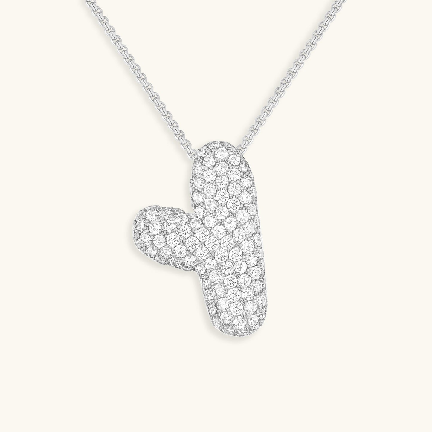 Coral Initial Diamond Necklace