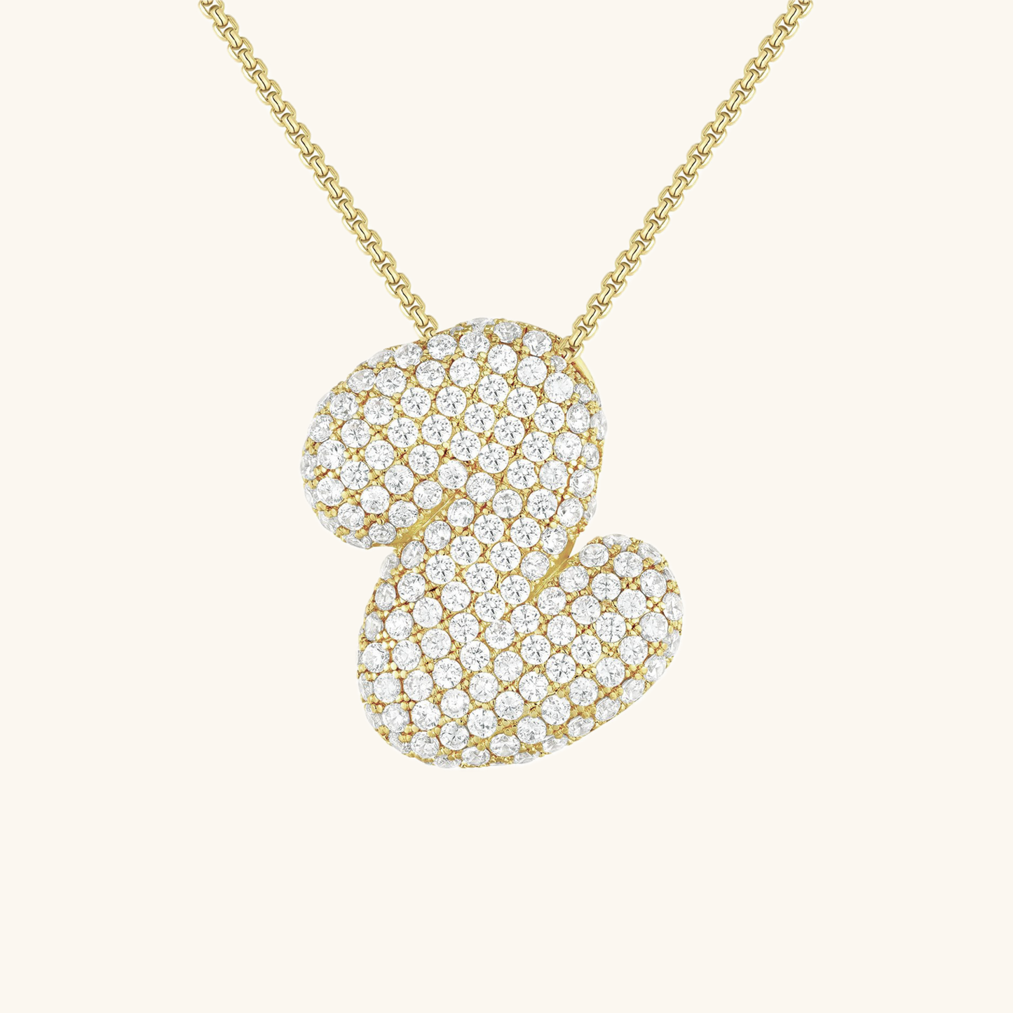 Coral Initial Diamond Necklace
