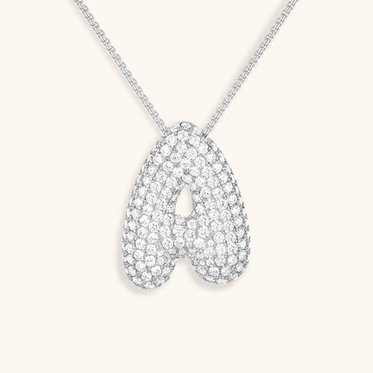 Coral Initial Diamond Necklace