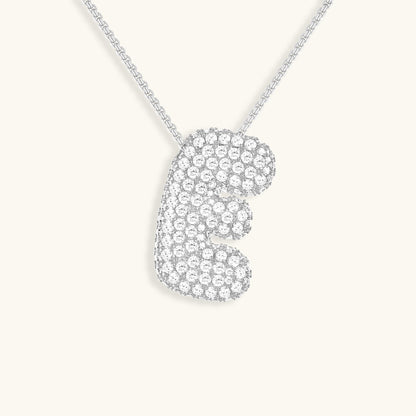 Coral Initial Diamond Necklace