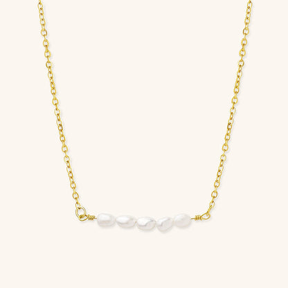 Fleur Freshwater Pearl Gold Necklace