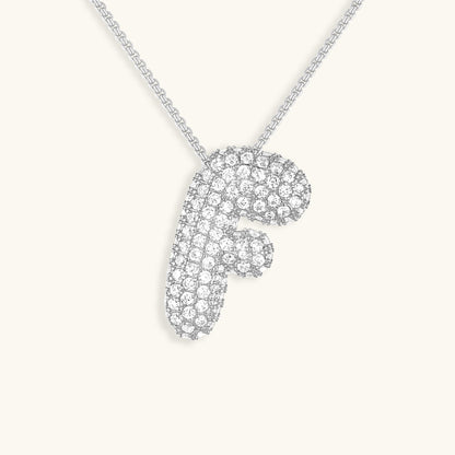 Coral Initial Diamond Necklace