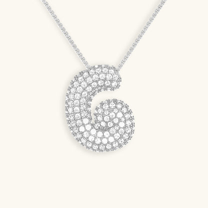 Coral Initial Diamond Necklace