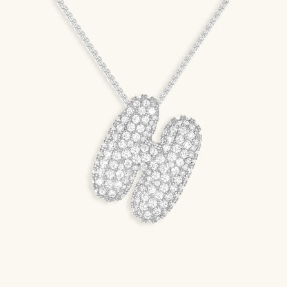 Coral Initial Diamond Necklace