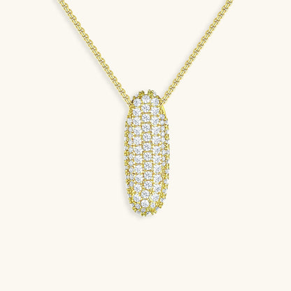 Coral Initial Diamond Necklace