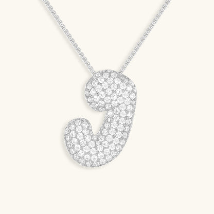 Coral Initial Diamond Necklace