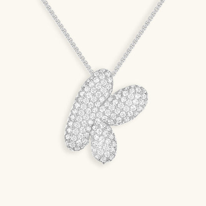 Coral Initial Diamond Necklace