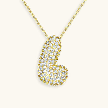 Coral Initial Diamond Necklace