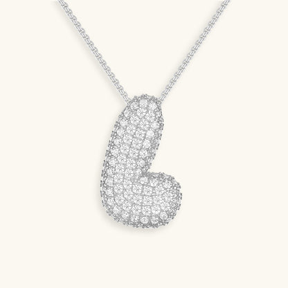 Coral Initial Diamond Necklace