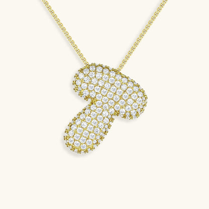 Coral Initial Diamond Necklace
