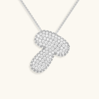 Coral Initial Diamond Necklace