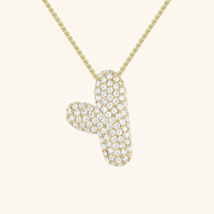 Coral Initial Diamond Necklace